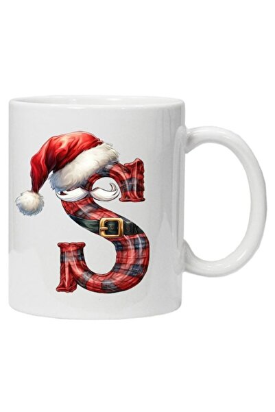 CRD PRINT Cană personalizată cu imprimeu de iarnă „inițiala numelui litera S”...