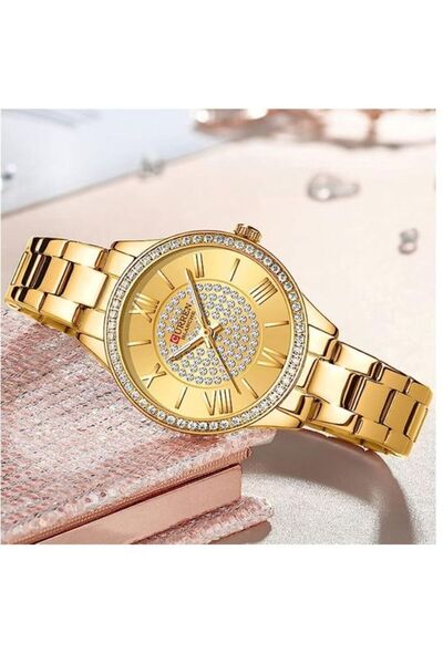 Curren 9084 Original Brand Stainless Steel Band Wrist Watch For Women With Box