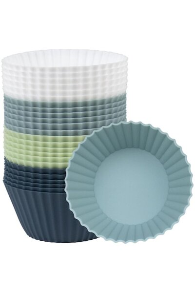 FORHOUSE Set of 24 muffin baking tins