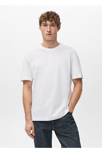MANGO Man Regular kesim %100 pamuklu tişört
