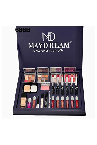 MAYDREAM طقم مكياج ماي دريم فاخر مكون من 24 قطعة لإطلالة ساحرة ومتكاملة الكحلي