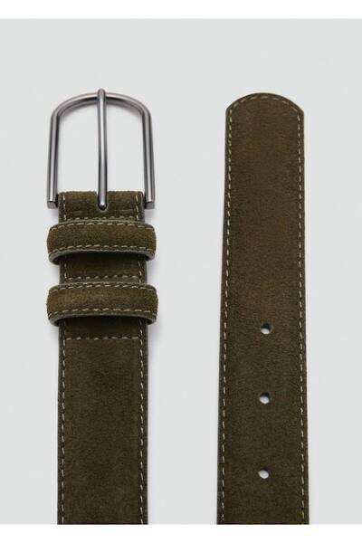 MANGO Man Süet deri kemer