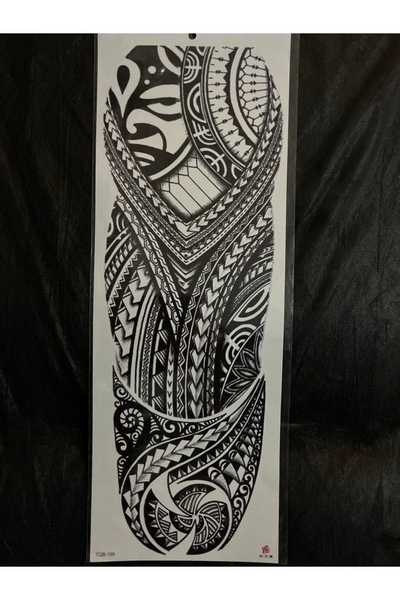 Tattoo Geçici Dövme - Maori Kol Kaplama