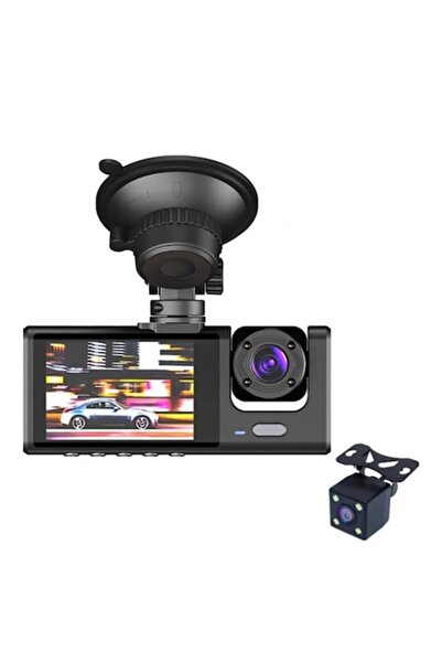 stuffix Triple-Lens Full HD DVR Dash Camera, 170° Field of View, 1080p, Motio...
