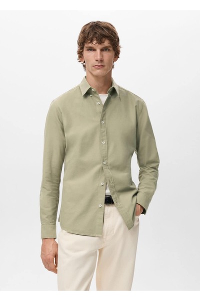 MANGO Man %100 pamuklu Oxford gömlek