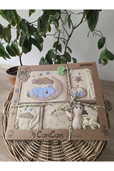 CONCON 10’lu Organik Zıbın Seti – %100 Organik Pamuk Yenidoğan Hastane Çıkış ...