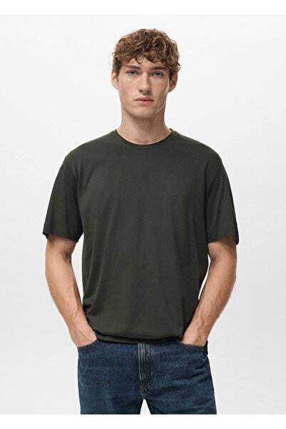 MANGO Man Regular kesim %100 pamuklu tişört