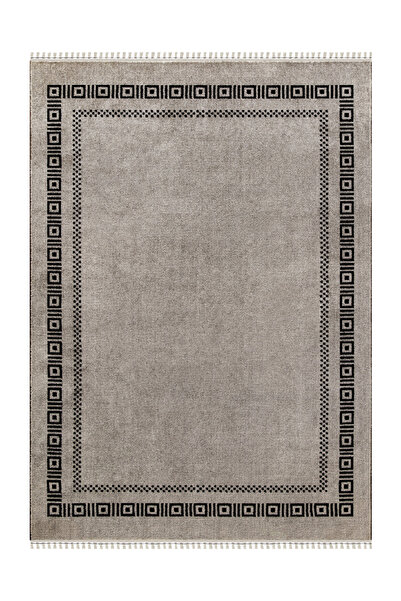 Koza Amour 53098A Vizon – Soft Dokulu Sade & Modern Halı