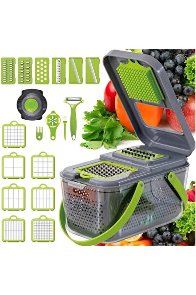stuffix Multifunctional Grater for Fruits and Vegetables, 22 pcs, Stainless Steel Blades