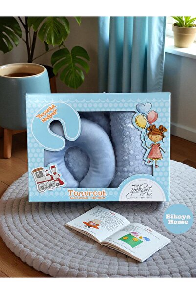 Bikaya Home İpeksoft Tomurcuk Baby Blanket - with Neck Collar Gift - 90X110 cm - Original Boxed