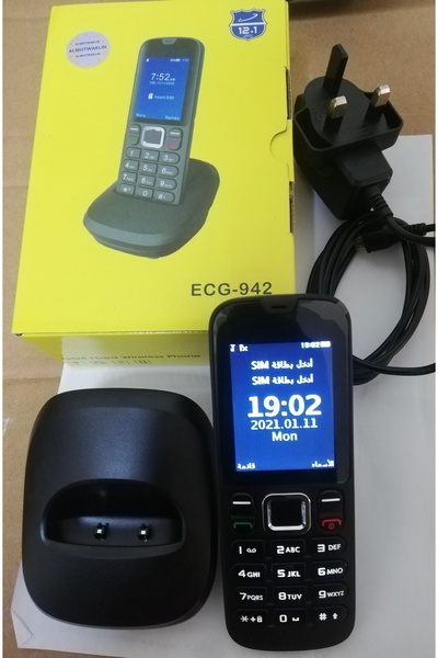China Brand هاتف GSM لاسلكي ECG-942 مع شريحتي اتصال، وراديو FM، وتسجيل المكال...