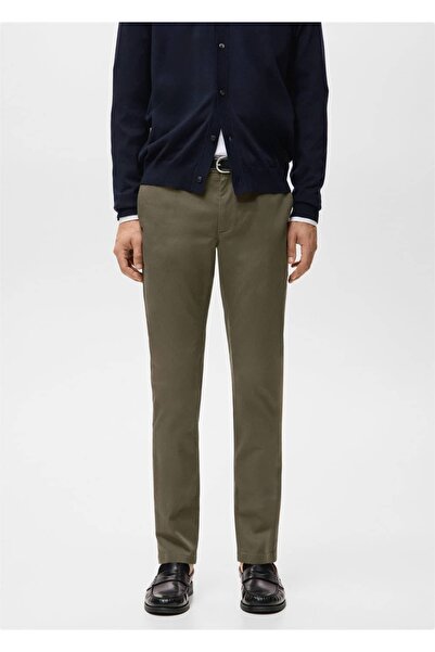 MANGO Man Barna slim fit chino twill pantolon