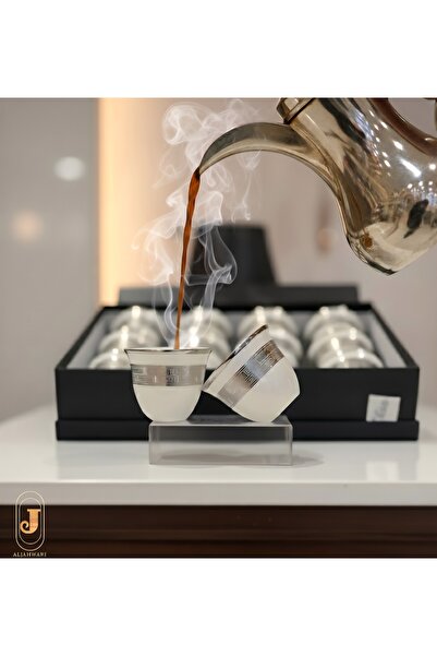 aljahwari Saudi ceramic coffee cups, set of 12 pieces