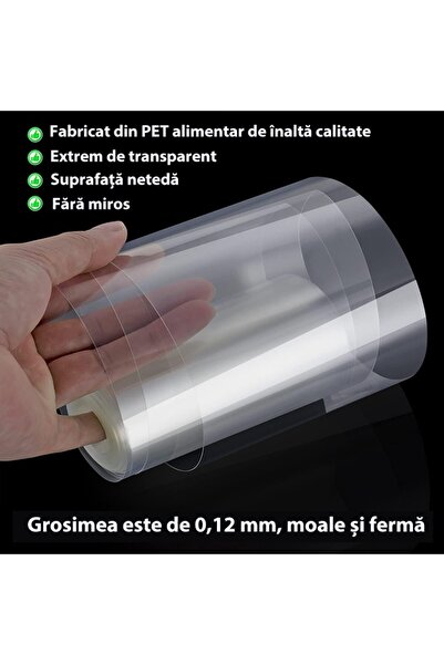 FORHOUSE Folie acetat ornare PrajiturI transparenta, 10cm x 10m