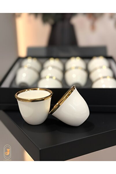 aljahwari Saudi ceramic coffee cups, set of 12 pieces