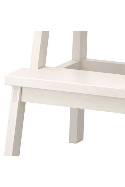 FORHOUSE 2-step Kids Step Stool Chair, Multifunctional Wooden Beech, White, 50 cm