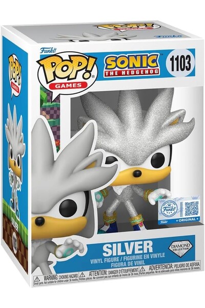Funko Pop! Games: Sonic - Silver Diamond Glitter Nº1103 | Exclusive