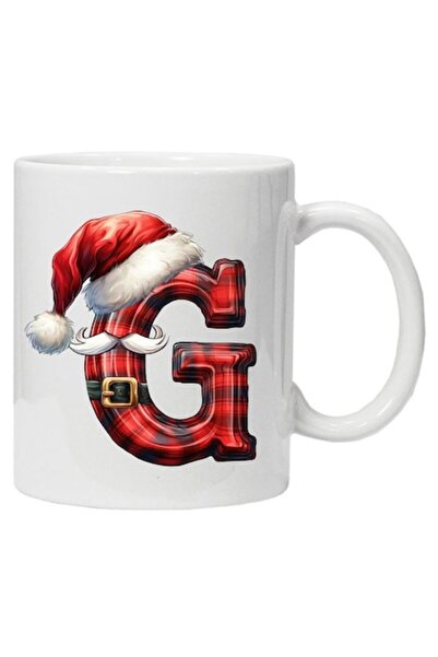 CRD PRINT Cană personalizată cu imprimeu de iarnă „Inițiala G”, model 3 — Cer...
