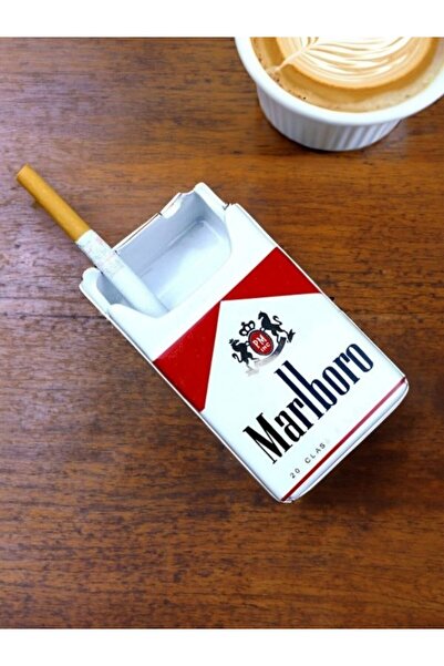 MINDA Sigara Paketi Küllük Marlboro Seramik Kül Tablası Hediyelik Küllük