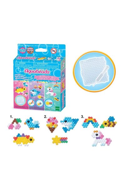 SAZE 31725 AquaBeads Mini Yaratıcı Set 120 parça +4 yaş
