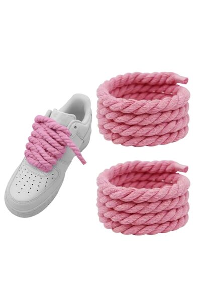 Wanty Șireturi din frânghie 100 cm, bumbac, vârf transparent, textură transpa...