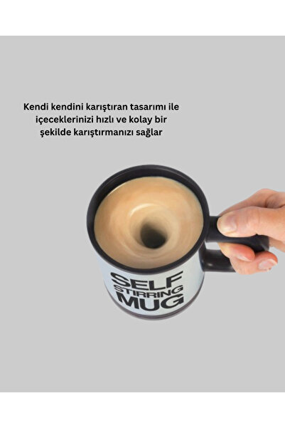 ZERO LAND Lvsqvr Stainless Steel Self Stirring Smart Mug – (210143) Heat Insulated