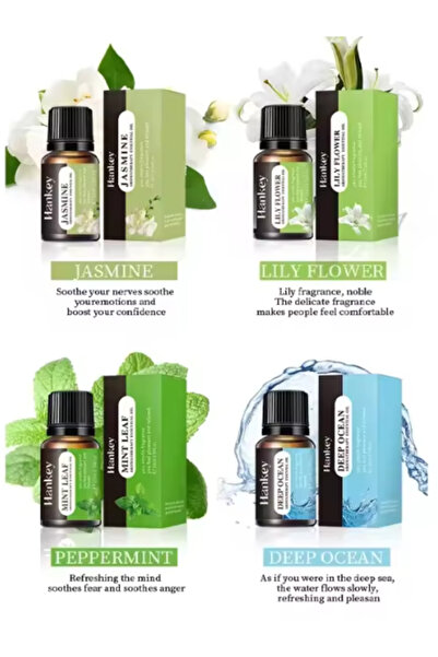 HANKEY Set of 8 Essential Oils 10ml for Aromatherapy – Gift with Mixed Fragrances