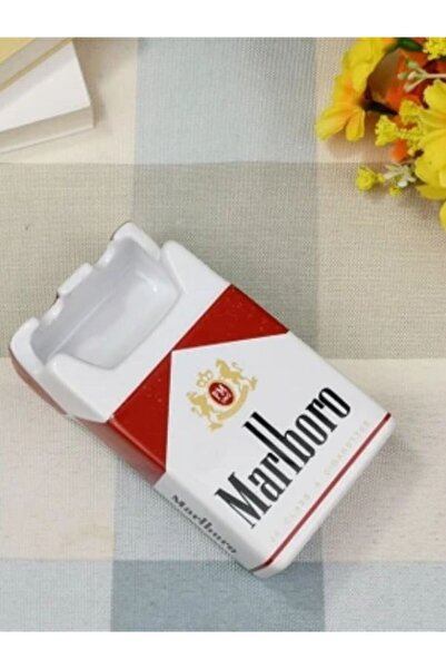 MINDA Sigara Paketi Küllük Marlboro Seramik Kül Tablası Hediyelik Küllük