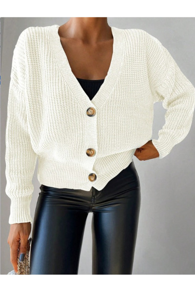 By Sevilen Collection Bluză de tricotaj cu detaliu nasturi