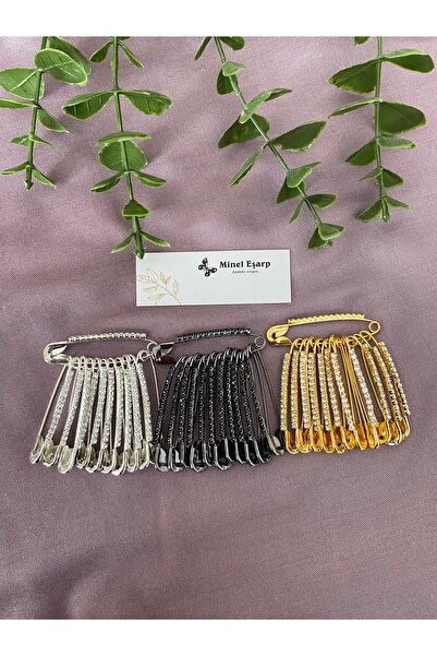 MİNELEŞARP34 Taşlı çataliğne . 3 renk seçeneği siyah,gold,gümüş ürünler çelik...