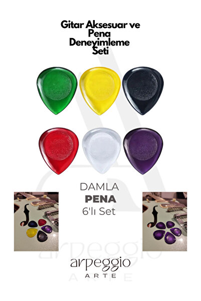 arpeggio ARTE Guitar Accessories and Pick Set – Capo, Tuner, Pick Keychain, Strap Lock