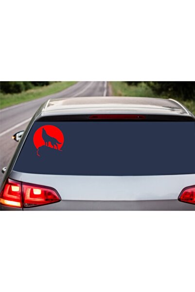 Oracal Decorative car sticker "Lone Wolf", 18x18cm, red
