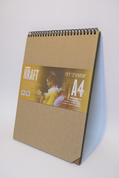 Lemsstudio Kraft A4 Hard Cover 200 Gr. 80 Pages. 40 Sheets Sketchbook Sketch Book