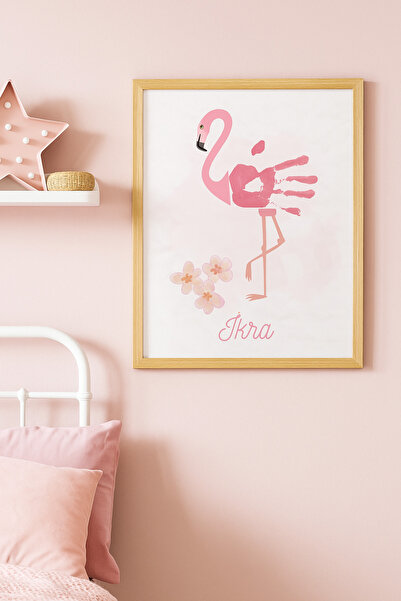 Pembe Flamingo El Ve Ayak İzi Anı Hatıra Seti