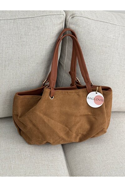 BAGLOVİS Belt Strap Detail Suede Taban Salaş Women's Shoulder Bag