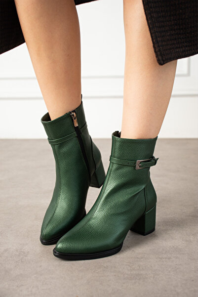 dabab shoes Γυναικείες μπότες με τακούνι με αγκράφα ASTRAYA, κοντές κομψές χειμερινές μπότες