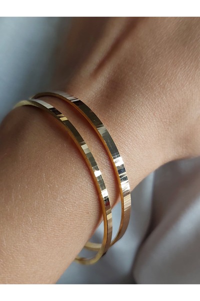 Kibrit Çöpü 22 Ayar Yatırımlık Eni Geniş Ajda 20 Gr Kadın Altın Bilezik