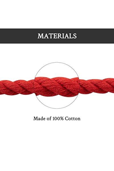 Wanty ® Rope Laces 120 cm, Cotton, Transparent Tip, Clear Texture - Red