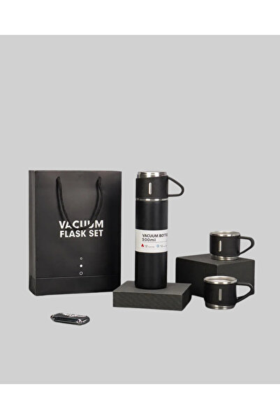 ZERO LAND Lvsqvr Stainless Steel Thermos Set | 500 ml Capacity, 6-12 Hours Heat Preservation, (205645) Gift Boxed