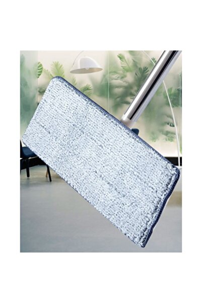 stuffix mop set with bucket, microfiber, separate wash and dry compartments, Grey/White, 2 mop pads