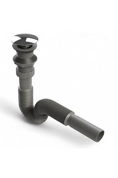 HTM Yapı KALİTE - Paslanmaz Başlıklı Ve Körüklü Sifonlu Clıck Clack (POP-UP)