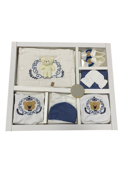 OEM Complete newborn cotton set 10 pieces with Printed and assorted accessories