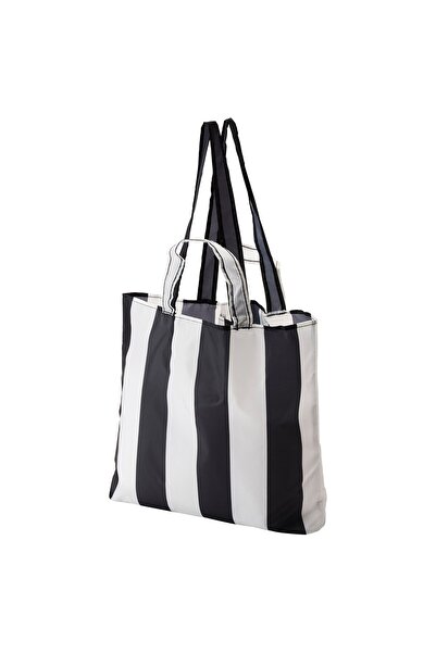 Generic Carrier bag, striped/black white, 45 x 36 cm