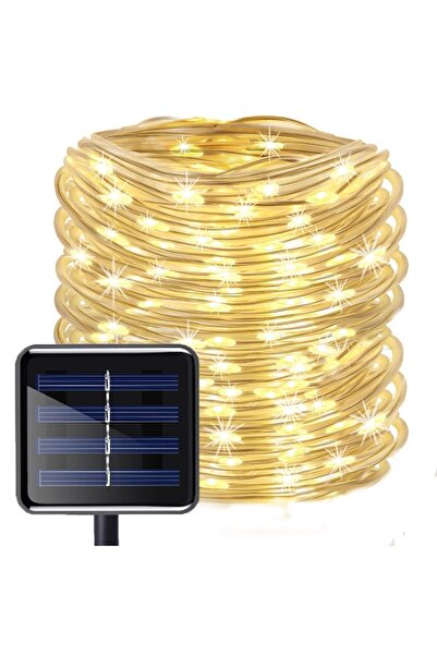 GARDEON Șir de lumini solare pentru exterior cu 100 LED-uri, 10 m, alb cald