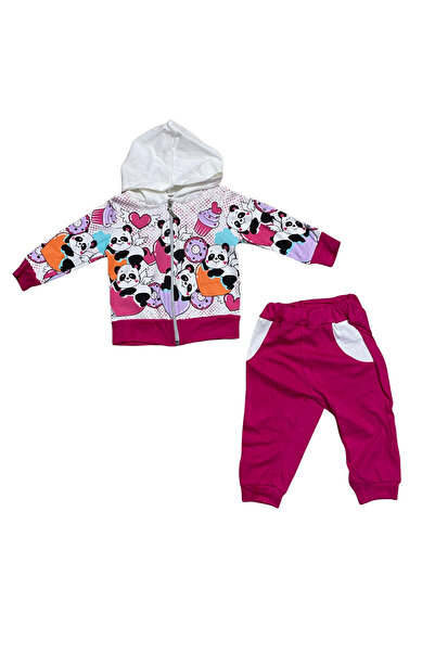 OEM Set copii din două piese cu hanorac panda și pantaloni asortați