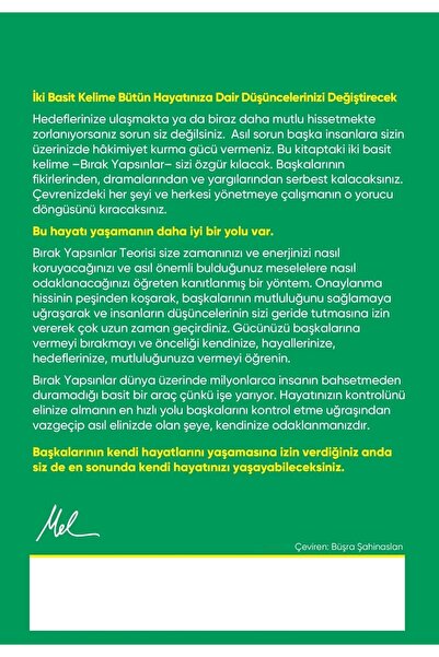 Bloomsbury The Theory of Letting Go - Mel Robbins