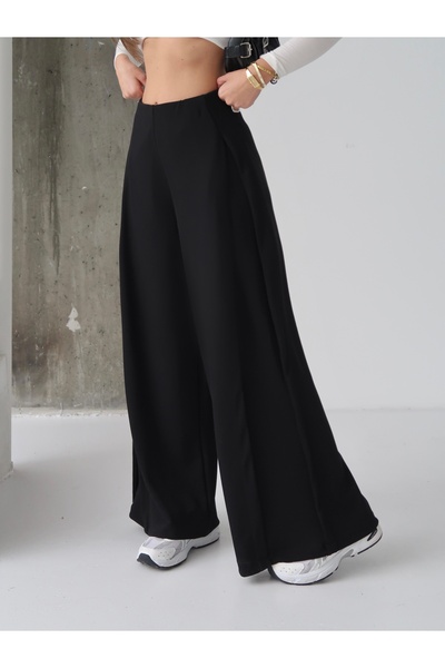 Paw Garage Women's Selene Modal Fabric Pleated Palazzo Pants