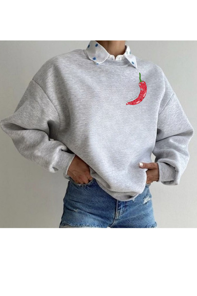 Tubinyoo سترة ميني ريد بيبر مطبوع ذات ياقة دائرية وثلاثة خيوط