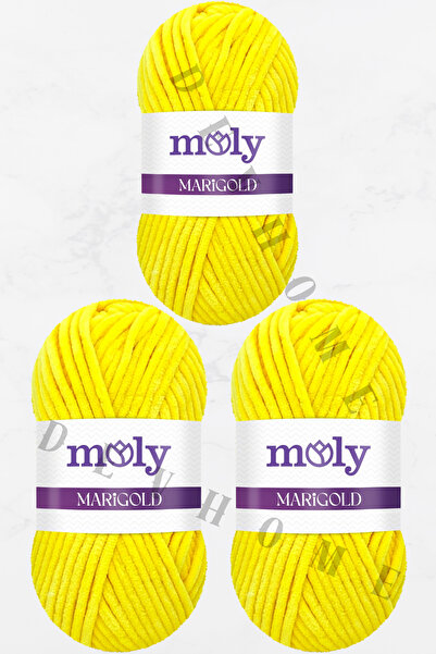devhome Moly Marigold a Quality Velvet Hand Knitting Yarn 100% Micro Polyester – Cardigan Blanket Baby Knitting Yarn 100m