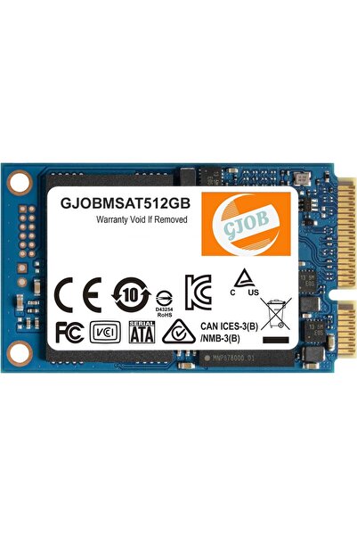 GJOB Msata SSD 512 GB Kapasite 540 Mb/s Okuma 480 Mb/s Yazma Hızı
